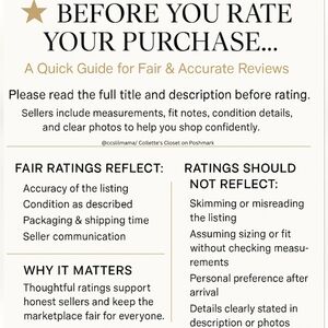 Seller Standards | How to Rate Responsibly on Poshmark